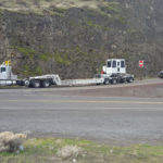 Highway bridge inspection, Under bridge maintenance, Railroad Snooper inspection truck.