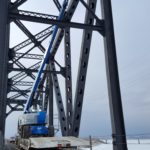 Railroad under bridge inspection truck, Hi-rail equipment hauler, Hi-Rail LowBoy