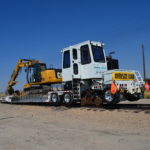 Railroad under bridge inspection truck, Hi-rail equipment hauler, Hi-Rail LowBoy